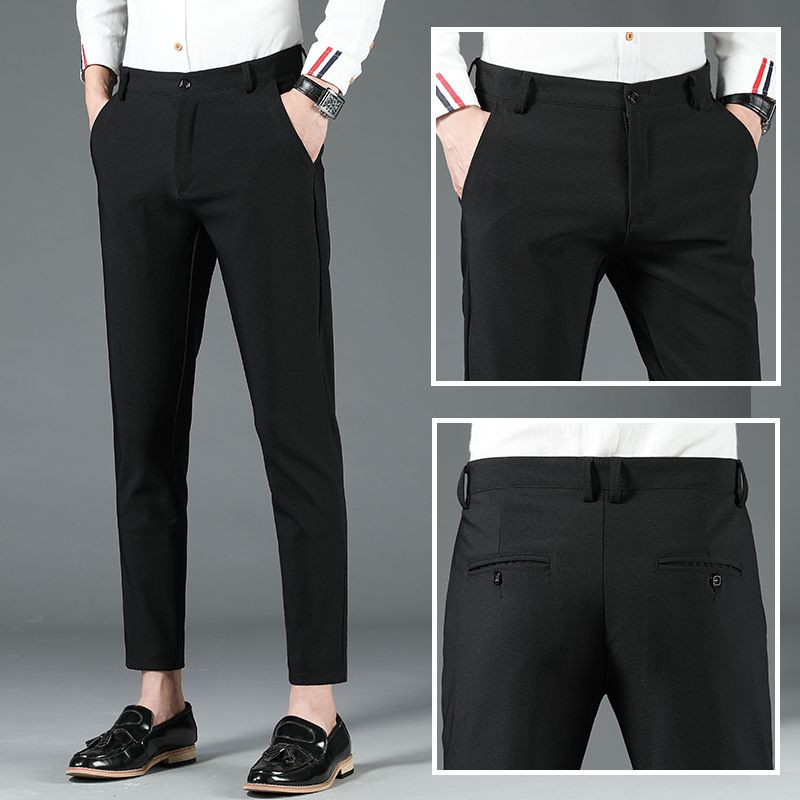 Pants men's summer thin business suit casual pants men's slim legged pants
