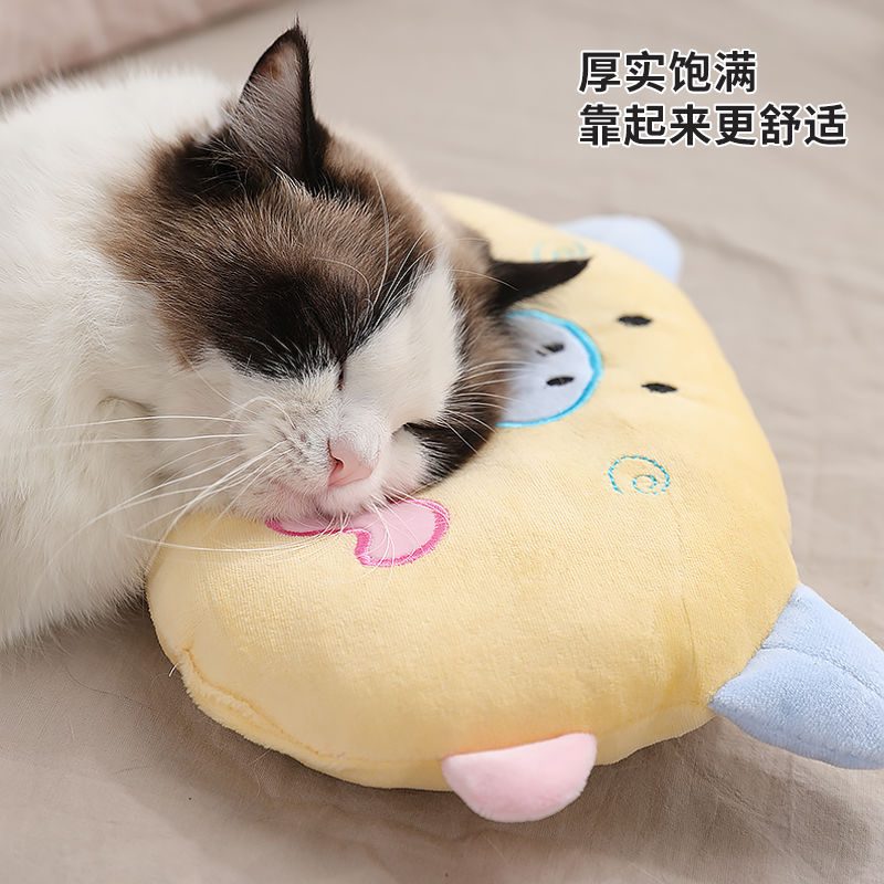 宠物枕头猫咪狗狗专用睡觉的小枕头泰迪狗床上床品卡通垫子猫睡垫
