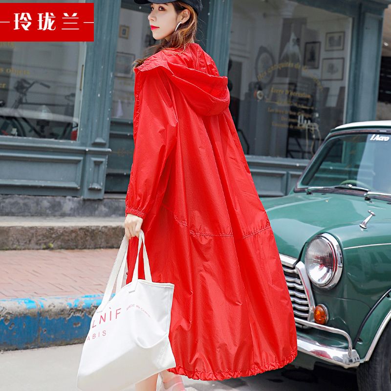 2023 summer Korean version of the long super fairy ice silk sunscreen women's jacket loose large size breathable ultra-thin sunscreen blouse