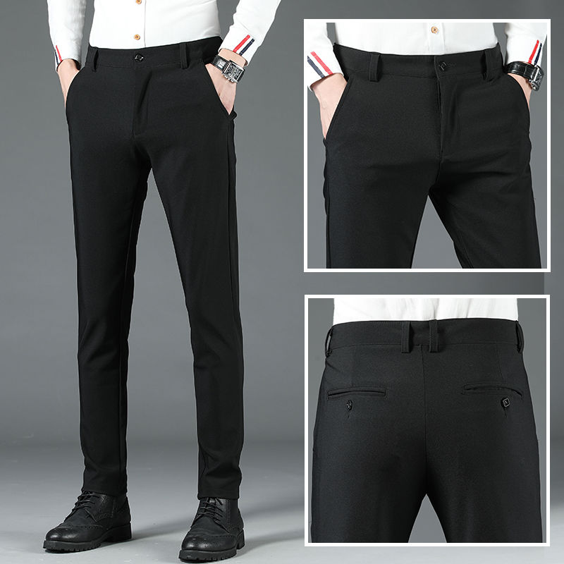 Pants men's summer thin business suit casual pants men's slim legged pants
