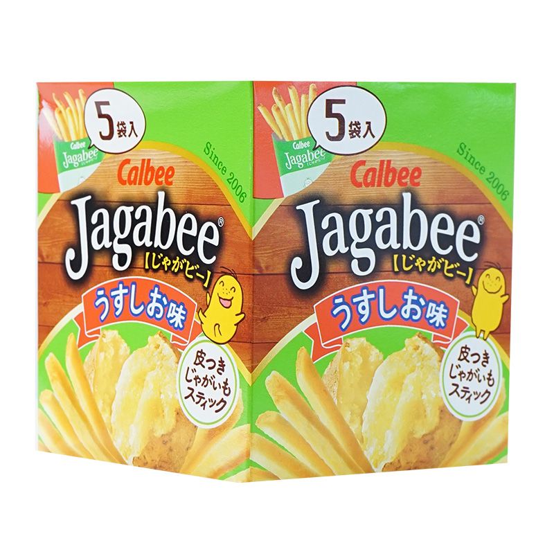 三盒calbee卡乐比薯条三兄弟jagabee淡盐味网红进口香脆零食