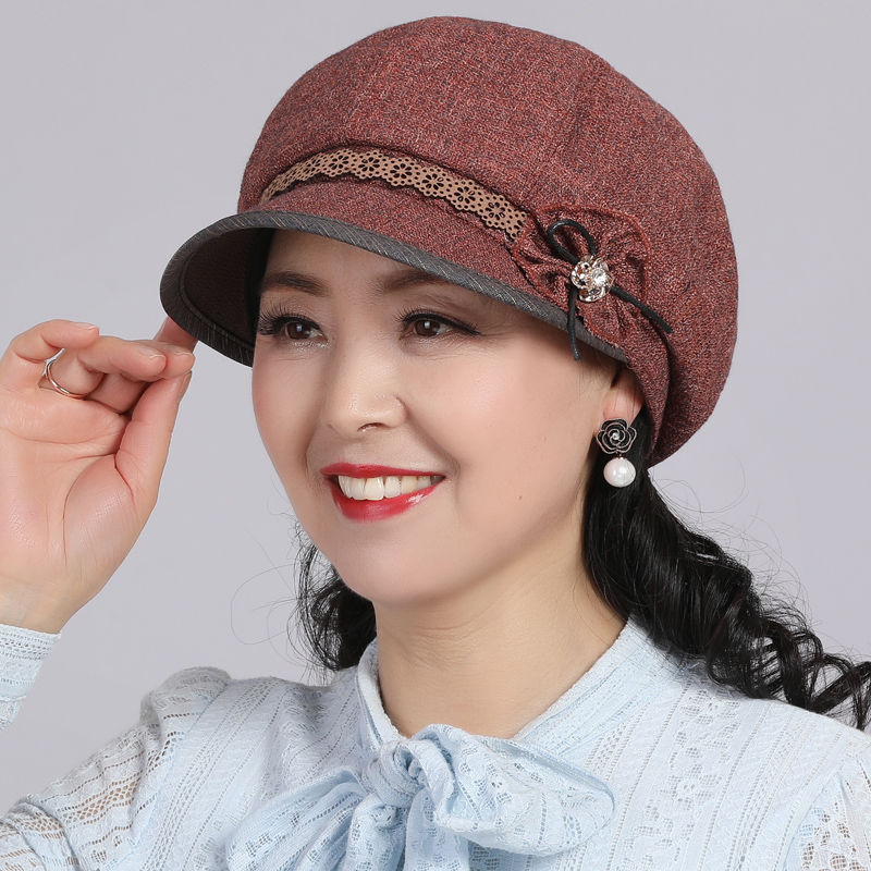 女式帽子妈妈春款时尚中老年女薄款春季女士春秋老年