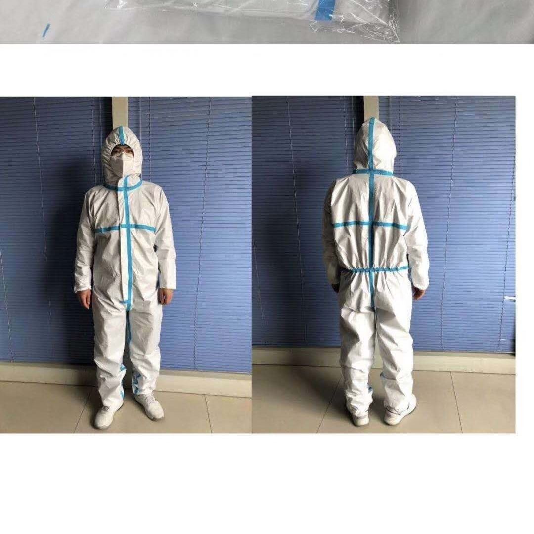 Disposable protective clothing with one-piece cap thicken the whole body