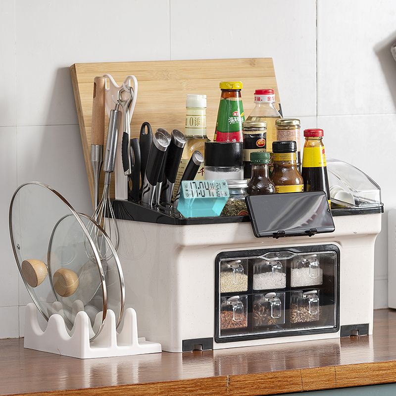 多功能厨房调料盒置物架家用组合套装厨房用品调料瓶罐收纳架刀架