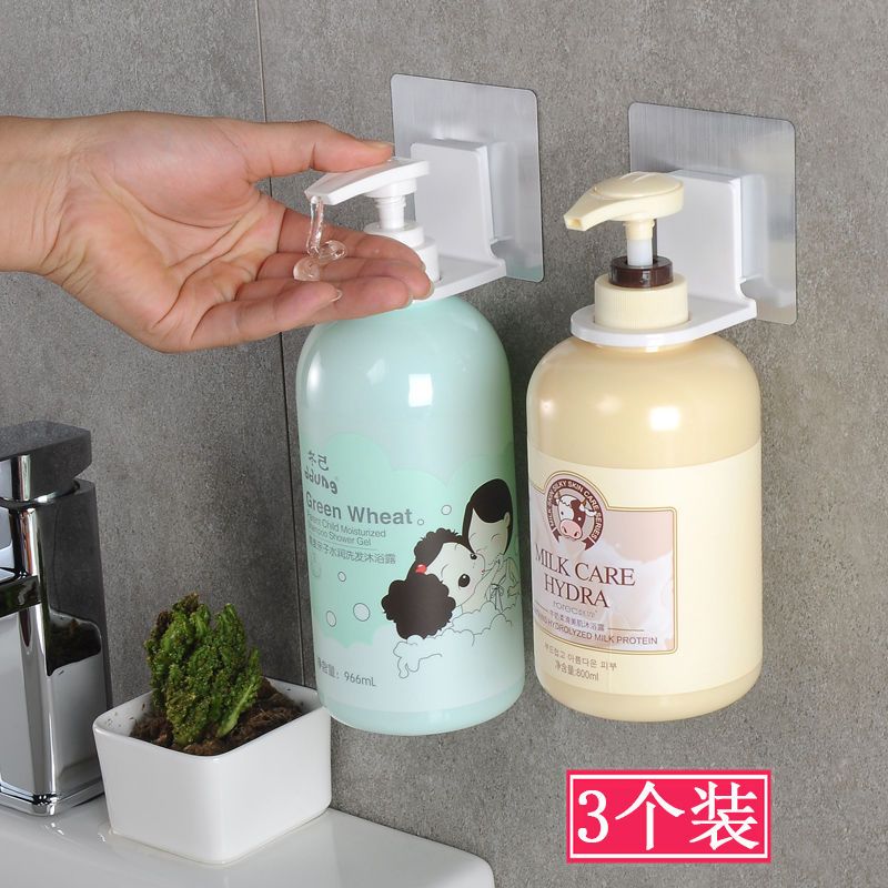 Bathroom non perforated shower gel rack bathroom shampoo detergent wall rack creative traceless hook