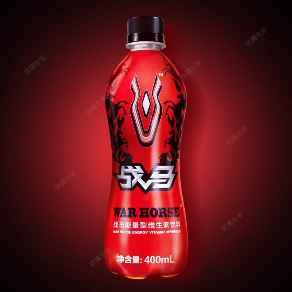 战马能量型维生素功能饮料400ml*4瓶红色不含气正品保证瓶装有奖ch