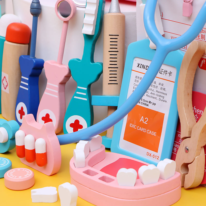 Children's house simulation little doctor toy set girl baby boy medical box injection nurse stethoscope