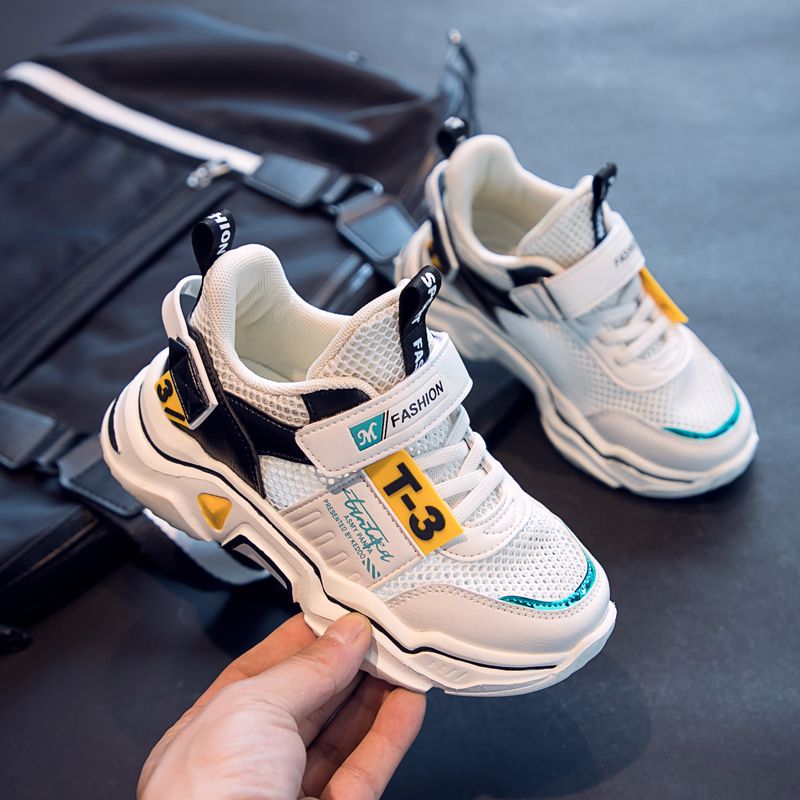 浩轩同学 晋江儿童小白鞋男童网鞋透气夏2020春秋新款小学生中大童