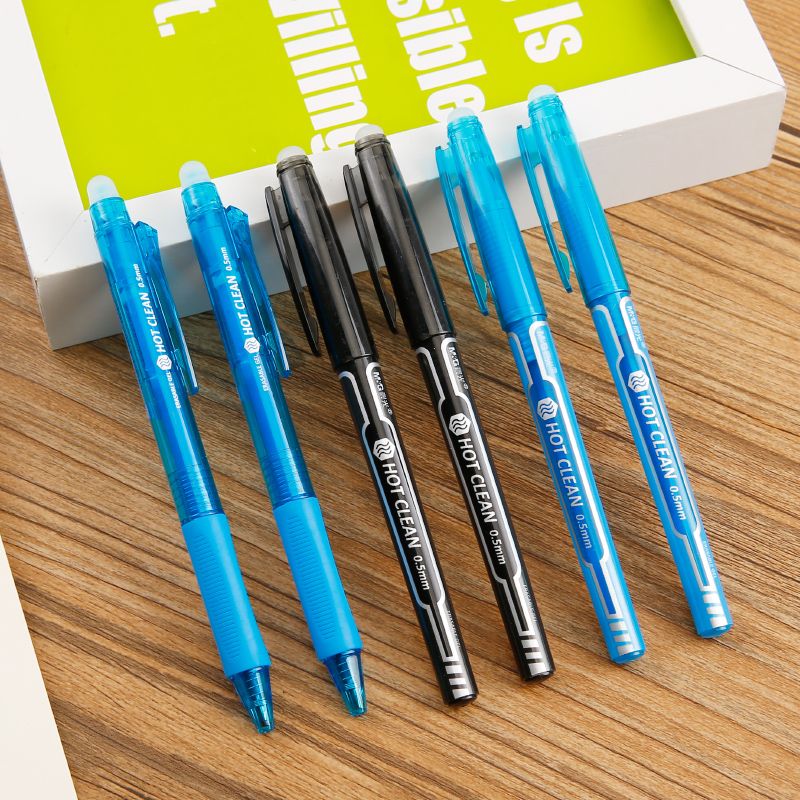 晨光(m&g)文具0.5mm黑色中性笔 子弹头签字笔 热可擦学生水笔