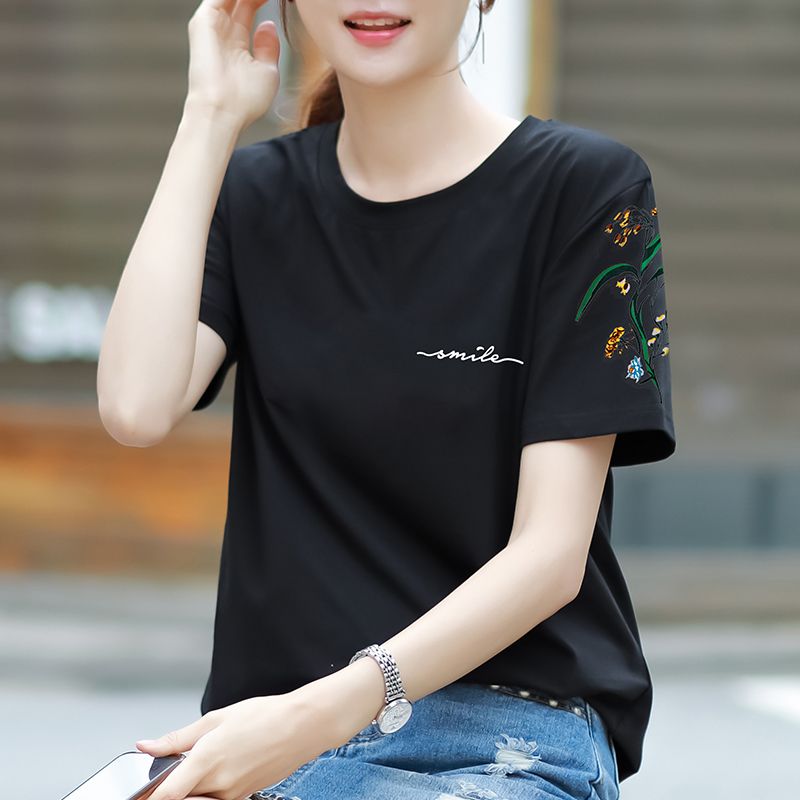 新款女装上衣宽松纯棉短袖夏装体恤