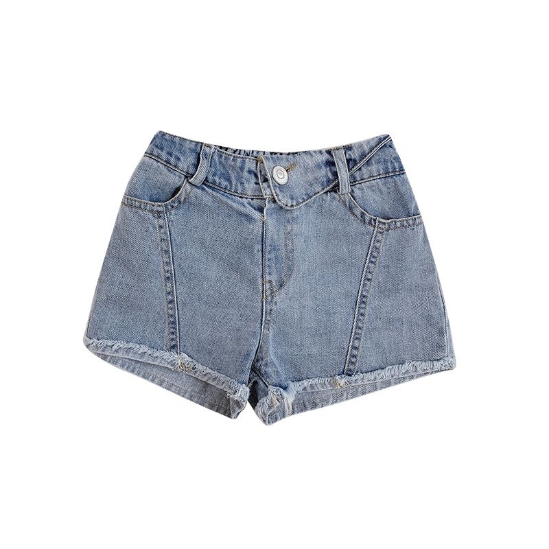 Girls' fashion denim shorts summer new children's Korean hot pants baby foreign style jeans