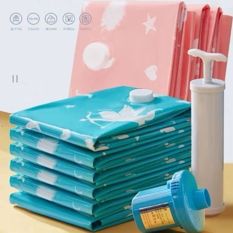 Thickened vacuum compression bag quilt clothing oversize small and medium sized finishing packing storage bag hand pump set