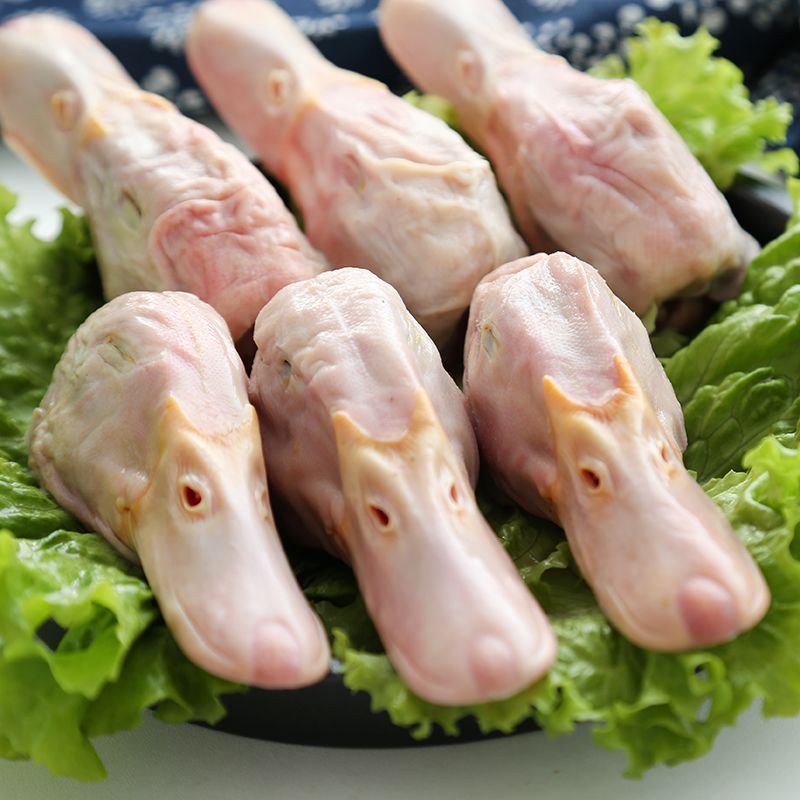 大号鸭头2斤装8个新鲜鸭头冷冻批发鸭心鸭胗鸭脖鸭肠鸭掌冷冻批发