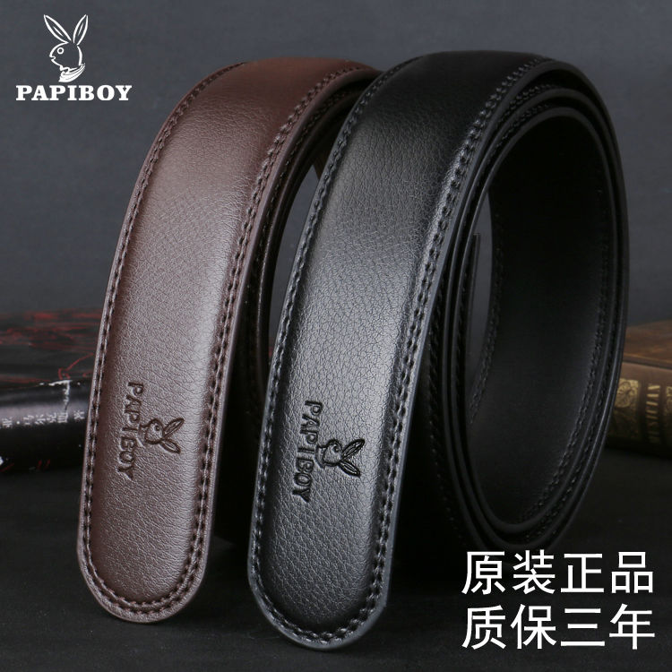 Headless belt 3.03.5 automatic pin buckle punching leather pure leather leather belt for men