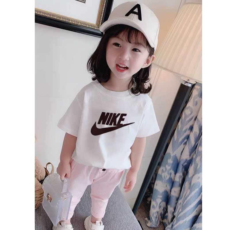 Girls' t-shirt short-sleeved summer 2020 Korean version new casual all-match loose middle and big children's tops bottoming shirt