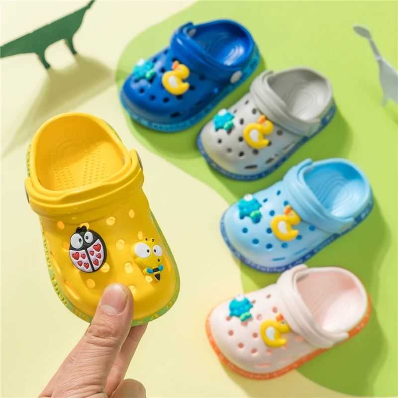 Children's slippers summer indoor antiskid soft soled baby boy's cave shoes Baotou baby girl's cool slippers home