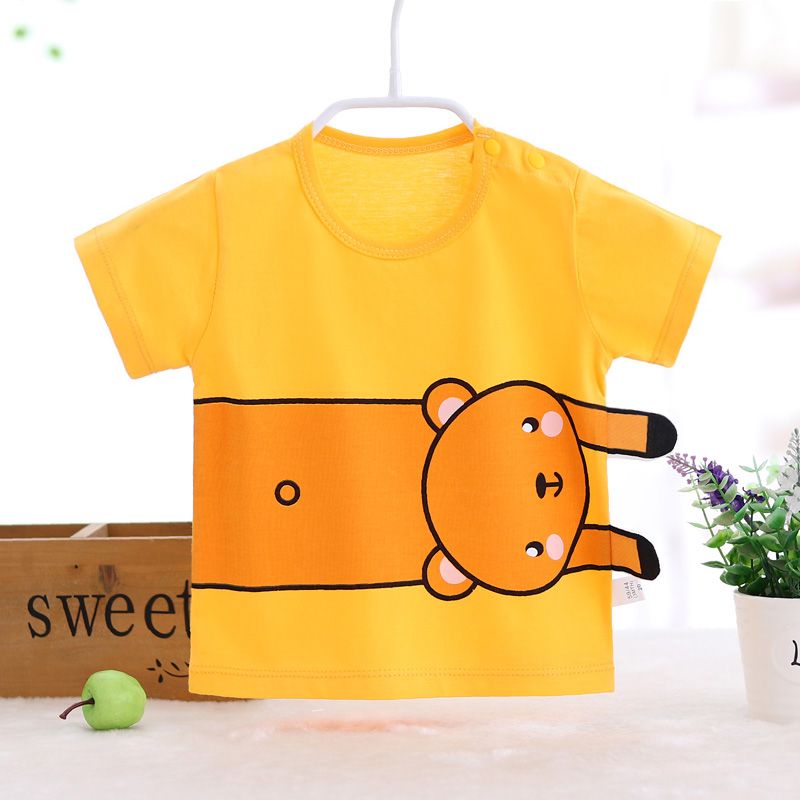 Baby girl baby summer short-sleeved T-shirt boy children's clothing half-sleeved clothes thin tops children's foreign style children's class a