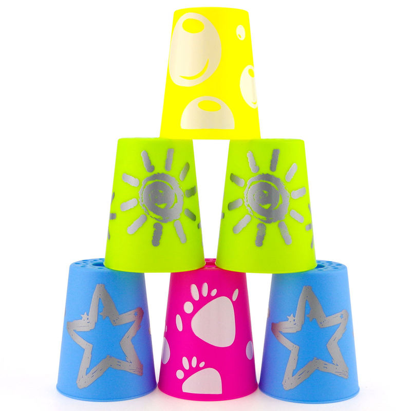 迷你速叠杯12个小号儿童飞叠杯碟比赛专用杯套装幼儿园益智叠叠杯