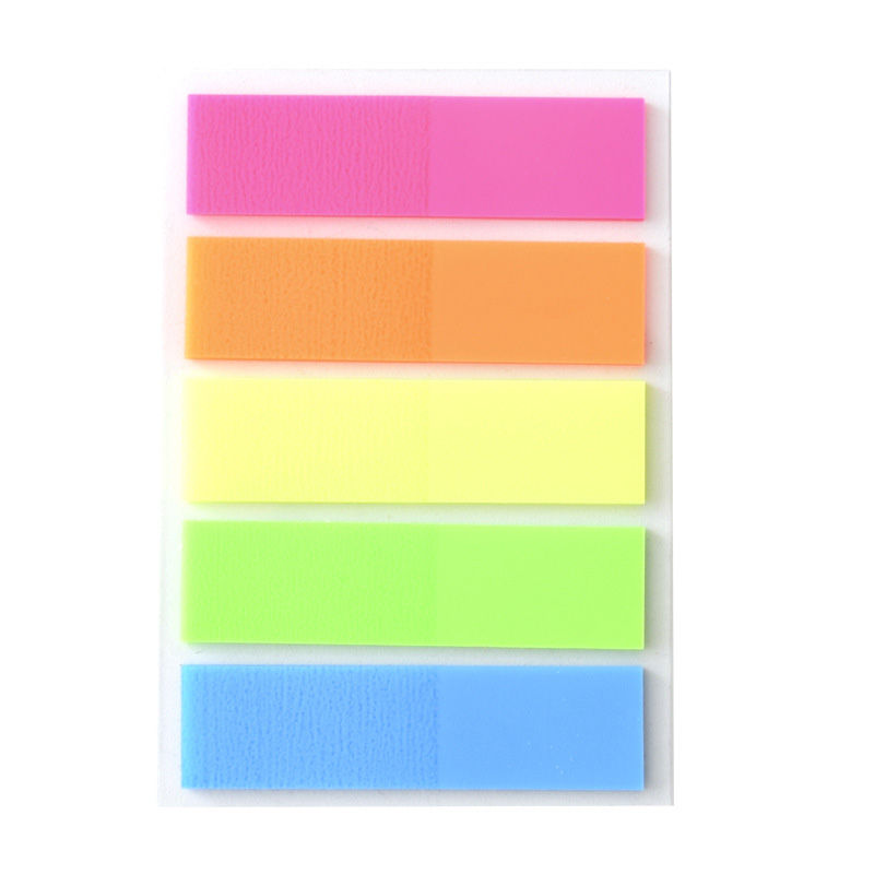 5色学习索引贴分类页码防水抽取式荧光膜指示贴笔记本标签便利贴