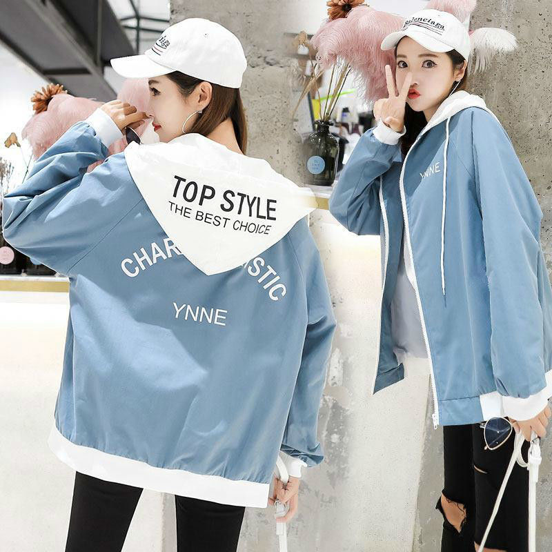 Sun proof clothes for women spring and summer new Korean version loose and versatile BF junior high school students college style cardigan thin coat fashion