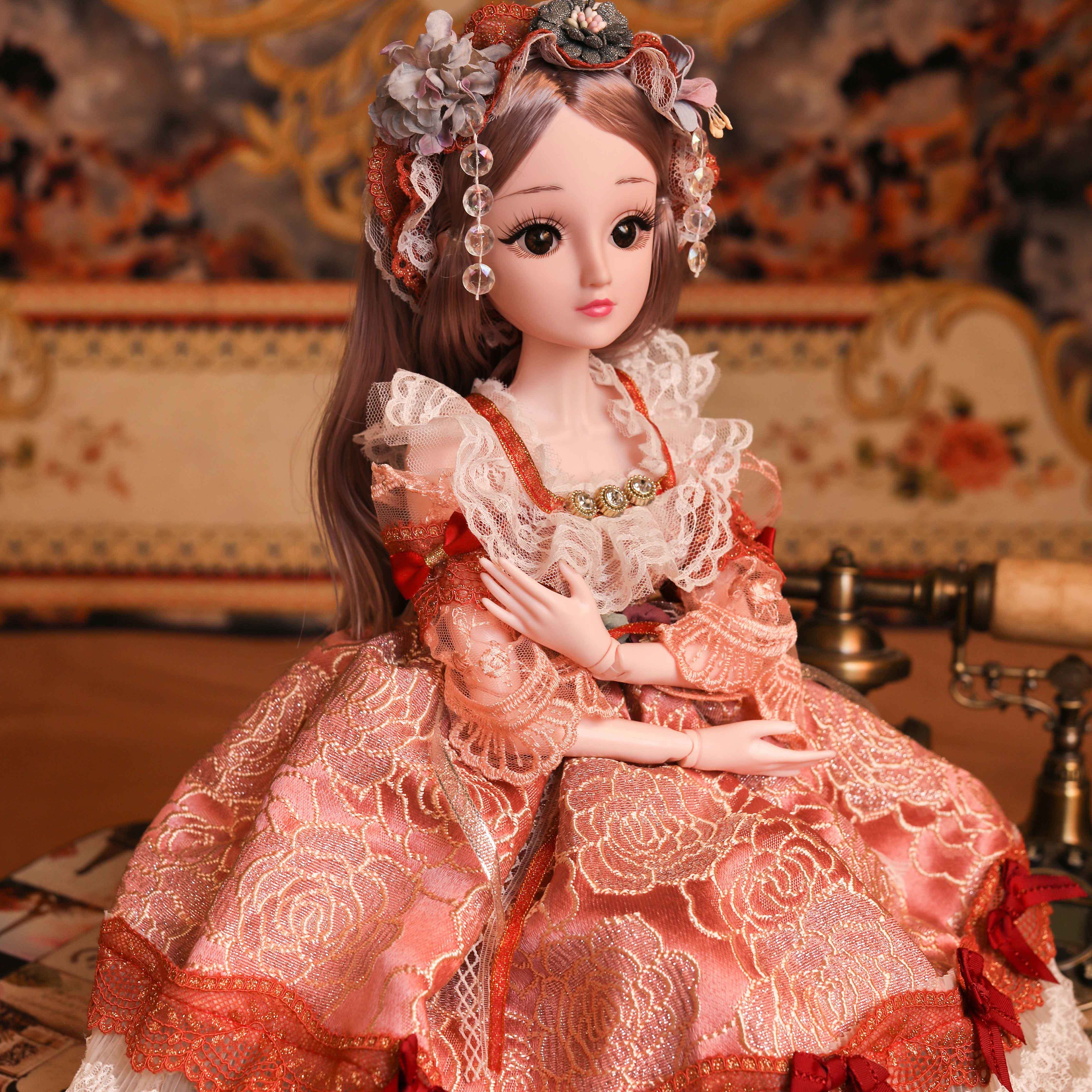 超大号60厘米叶罗丽芭比洋娃娃大礼盒套装女孩公主儿童玩具婚纱