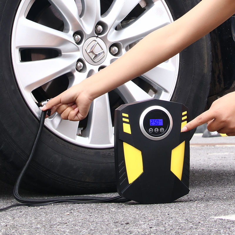 车载充气泵小轿车便携式汽车电动轮胎多功能12v车用打气筒加气泵