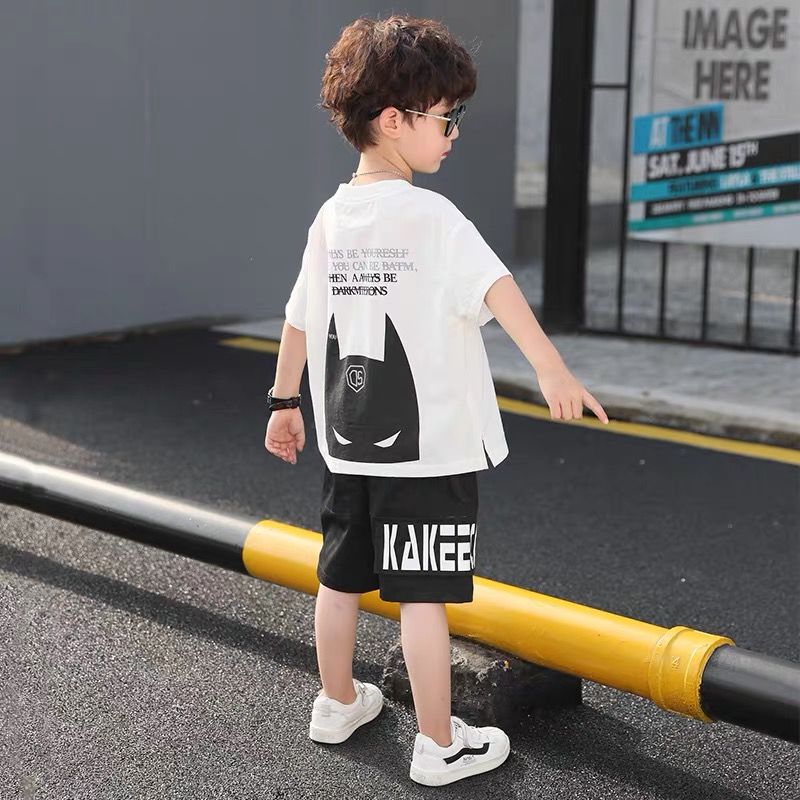 Children's Summer Boys' short sleeve suit Dadong summer 2020 new children's two piece set boys' Korean fashion