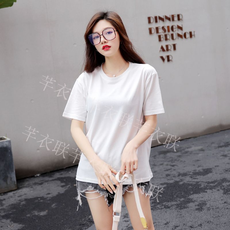 Korean loose white BF wind 2020 summer new fashion cartoon Mickey short sleeve T-shirt women's couple wear ins