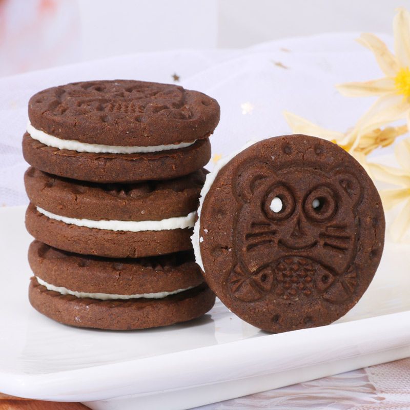 巧克力草莓零食饼干奶油老式散装夹心