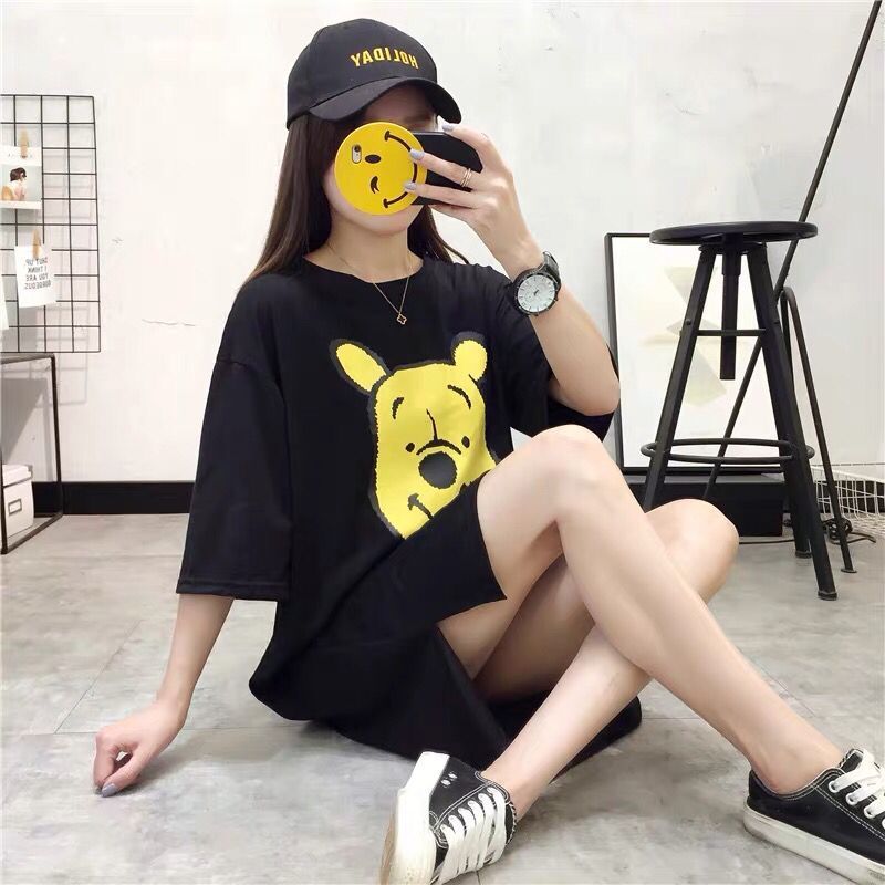 Pajamas women summer Korean season mid long nightdress short sleeve women's summer home clothes students lovely big size can be worn out