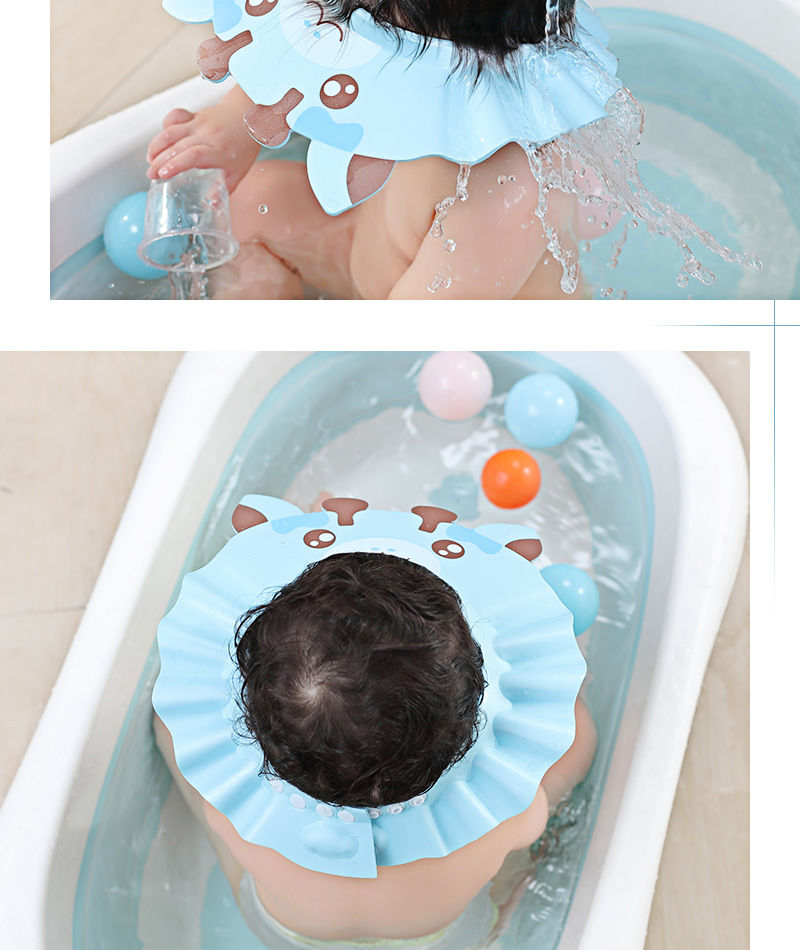护耳可调节儿童洗头帽宝宝洗发帽婴儿洗澡帽防水浴帽小孩洗头神器