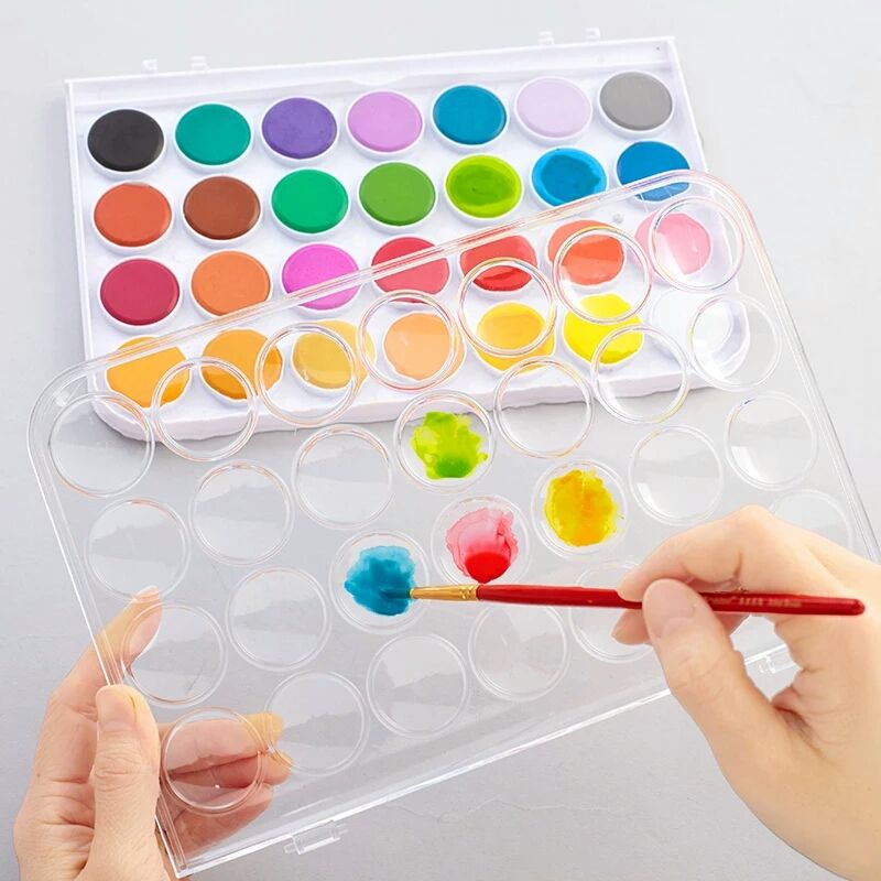 乔尔乔内48色固体水彩颜料初学者画画颜料粉饼水粉颜料绘画套装