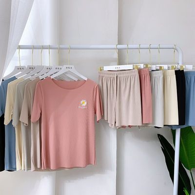 35926/2021夏款网红爆款小雏菊大码套装家居服女薄款休闲睡衣可外穿