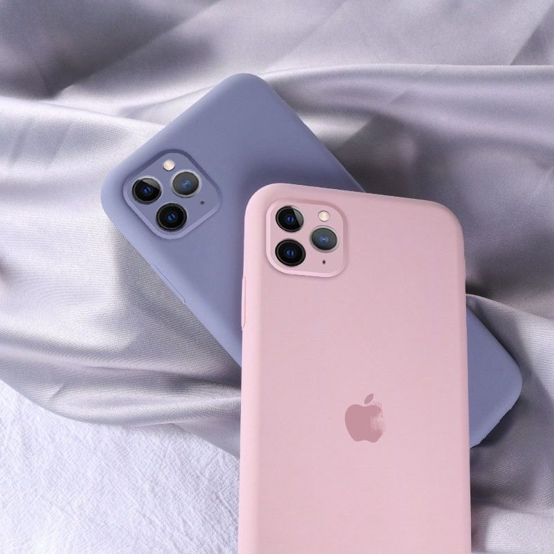 全包边苹果8plus液态手机壳11简约纯色款xr硅胶壳男iphonex/max潮-领