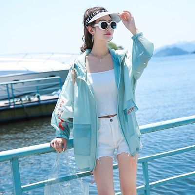 22189/很仙的防晒衣女短款2020夏季新款ins潮宽松百搭透气防晒服印花薄