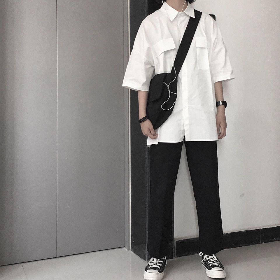 White shirt female Korean version loose student ins Hong Kong style Harajuku retro short-sleeved summer jacket shirt female fairy fan