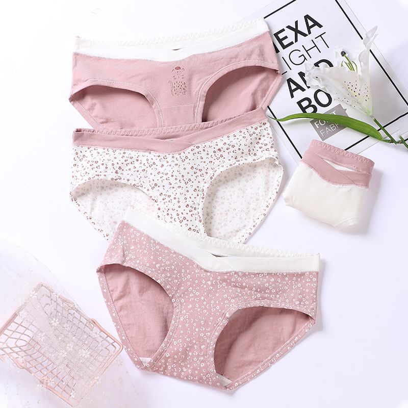 Maternity underwear women's low-waist belly-supporting pure cotton early pregnancy early pregnancy mid-late pregnancy autumn and winter thin loose large size shorts