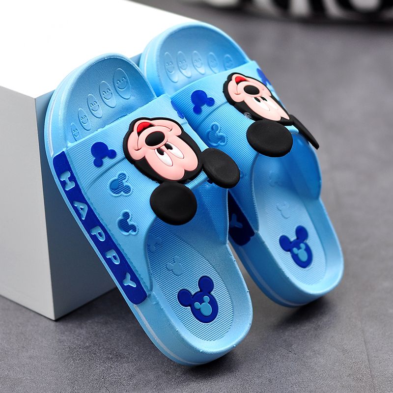 迪士尼儿童凉拖鞋男童夏季室内浴室洗澡防滑家居软底家用米奇托鞋