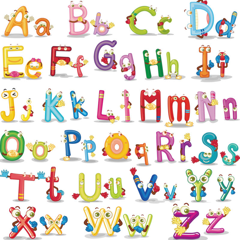 26个英文字母表墙贴可爱卡通婴幼儿童房幼儿园装饰