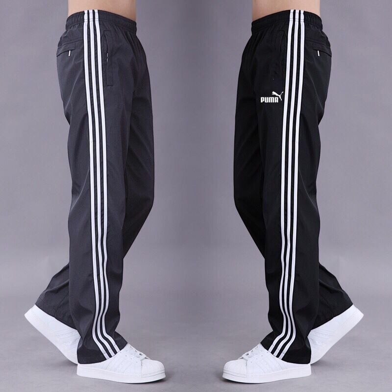 Autumn and winter cashmere sports pants men's Polyester thickened casual pants smooth straight mesh windproof work pants