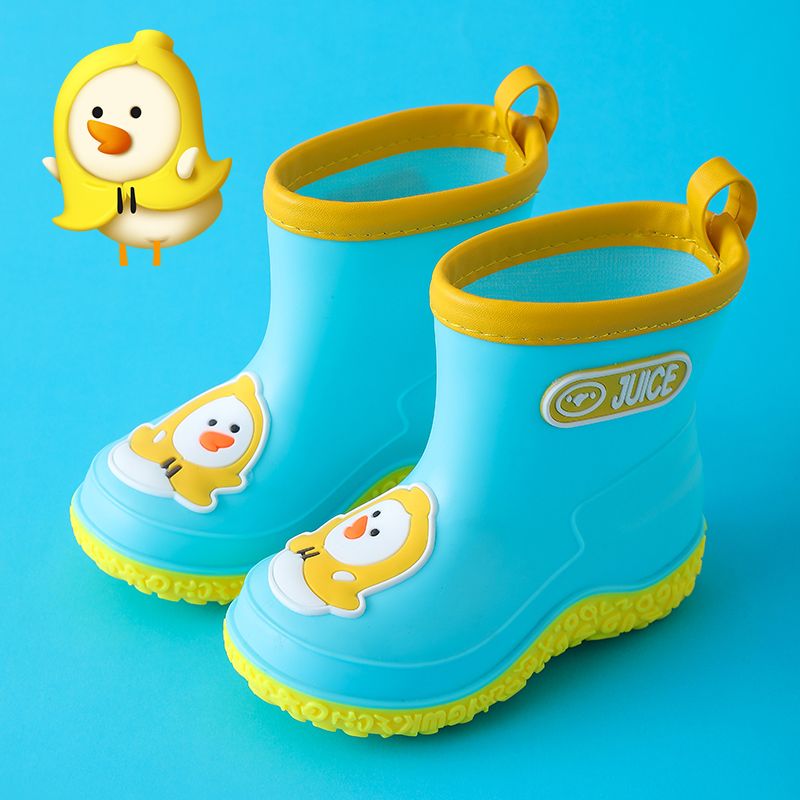 Summer children's rain boots water shoes antiskid cartoon boys and girls aged 1-3-6 children Plush children's rain shoes