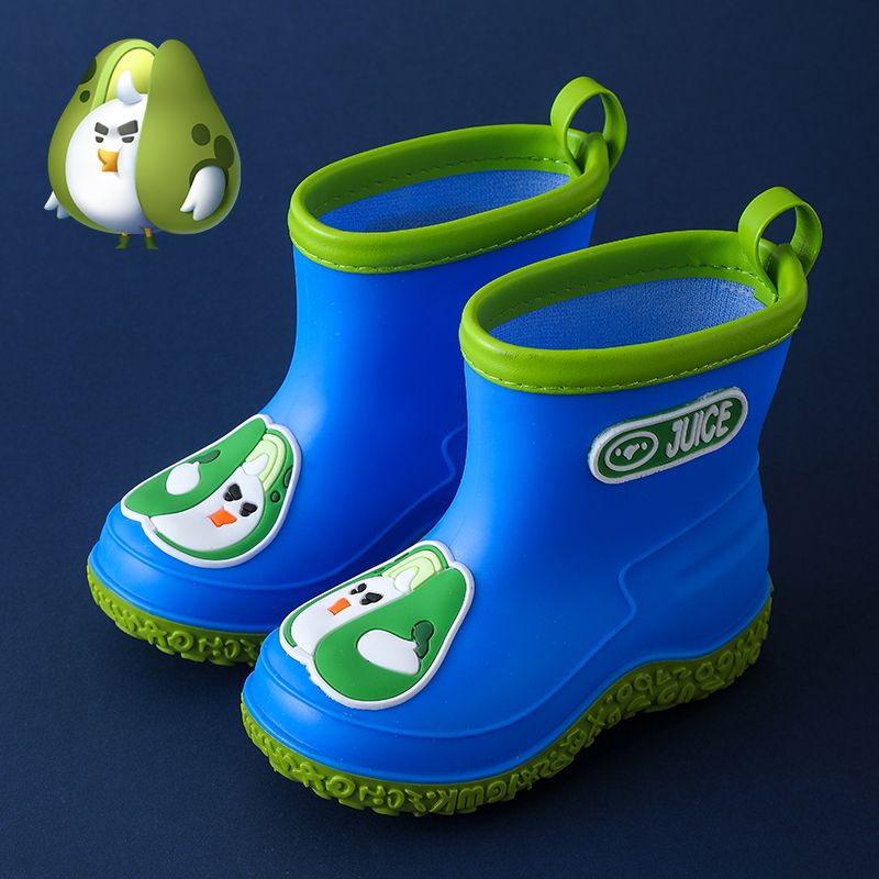 Summer children's rain boots water shoes antiskid cartoon boys and girls aged 1-3-6 children Plush children's rain shoes
