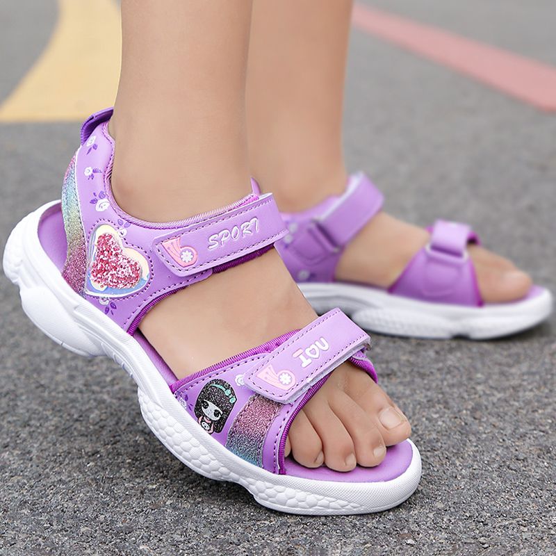 女童凉鞋夏季款韩版网红公主小学生中大童小女孩儿童沙滩鞋子