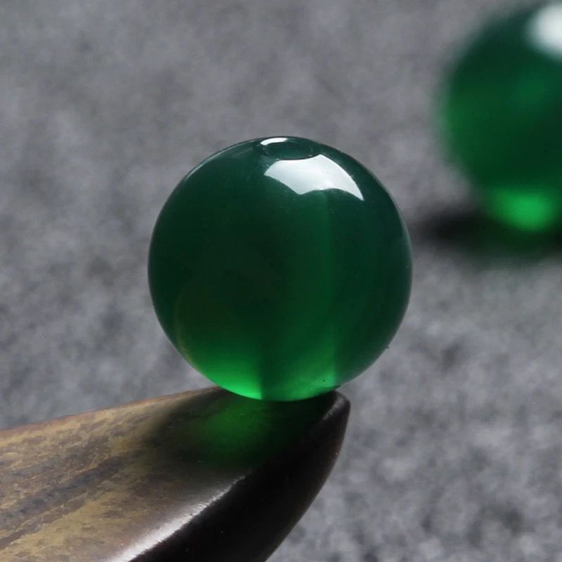 7A天然绿玛瑙散珠子半成品DIY手工饰品配件水晶手链配珠项链串珠