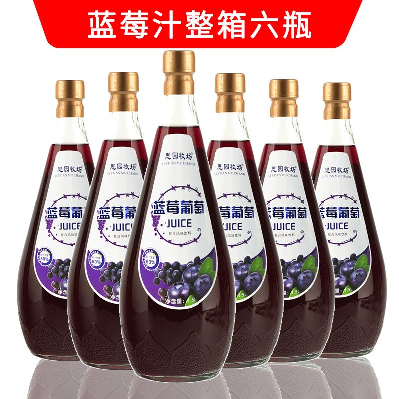 5批发特价玻璃瓶酒席蓝莓饮料芒果汁