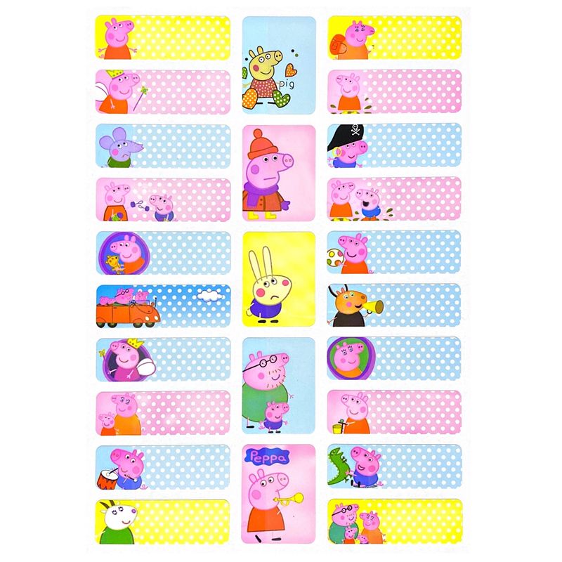 新款手写卡通姓名贴 不干胶贴纸 可以写字的防水名字贴 姓名标签