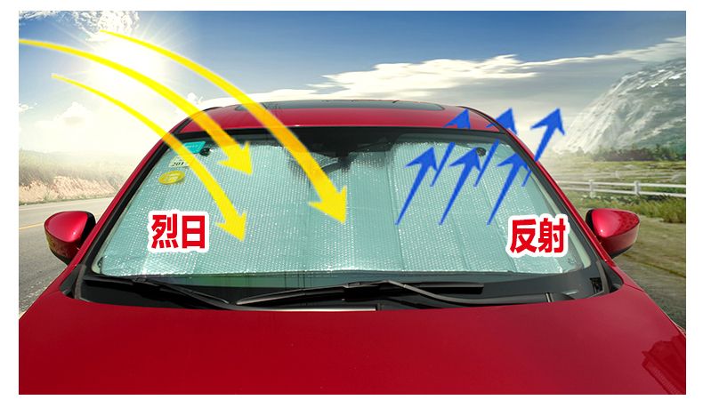 汽车遮阳挡自动伸缩遮阳帘车内前档风玻璃遮光神器防晒隔热遮阳板