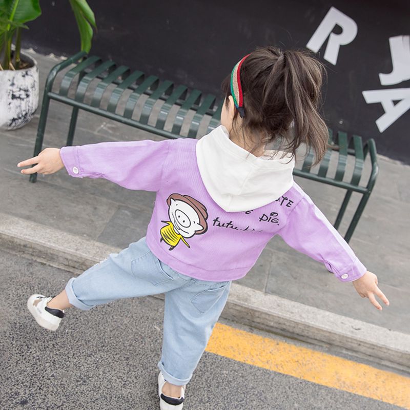 女童外套春秋装2020新款女宝宝秋季洋气夹克1-7岁儿童韩版风衣潮