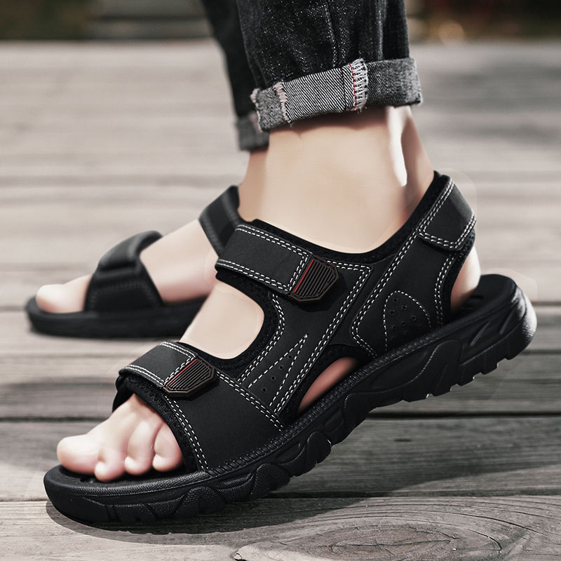 Vietnamese leather sandals men's 2020 new summer casual shoes soft soled lovers fashionable beach shoes wear student slippers