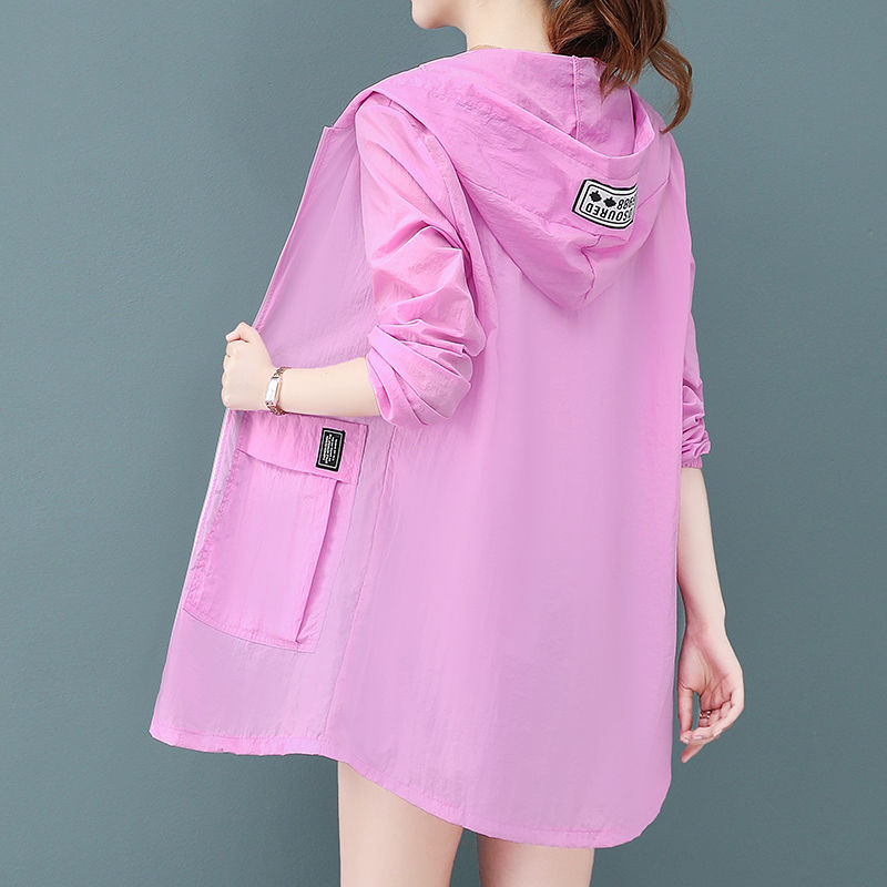 Loose large size sun protection clothing for women mid-length 2020 summer new Korean style sun protection clothing UV protection thin jacket